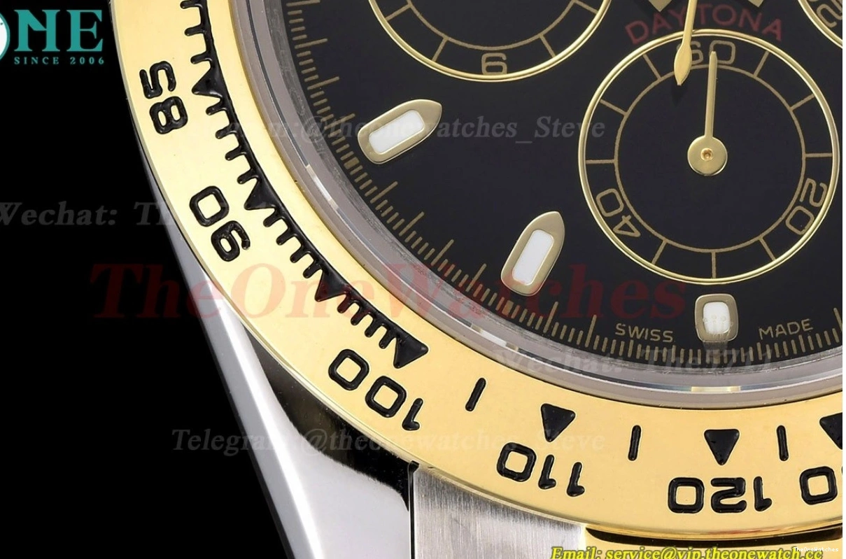 Dial SS GDF YG 40mm Daytona Black A3836 0403